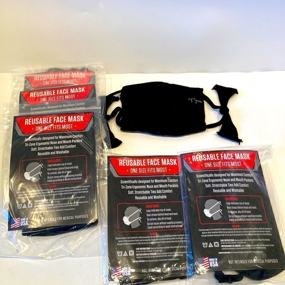 Nightingale reusable facemask Black unisex Lot of 5 - Picture 1 of 2